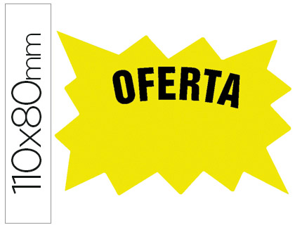CARTEL CARTULINA ETIQUETA MARCAPRECIOS AMARILLO/NARANJA FLUORESCENTE 80X120 MM 450 GR PACK DE 50 UNIDADES
